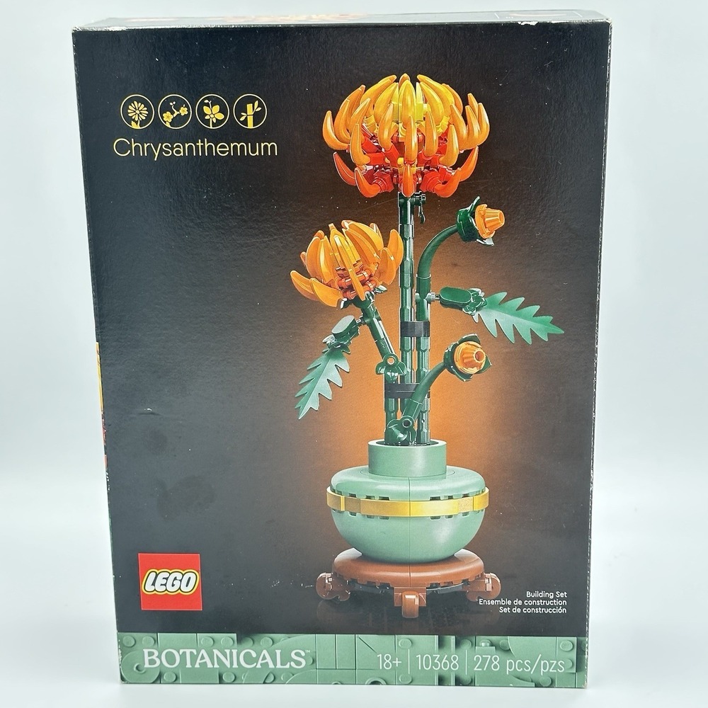 LEGO Icons Chrysanthemum 10368 Botanical Collection Flower Decor Set New